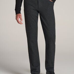 American Tall TAPERED-FIT Stretch Flannel 5 Pocket Pants for Tall Men in Storm G